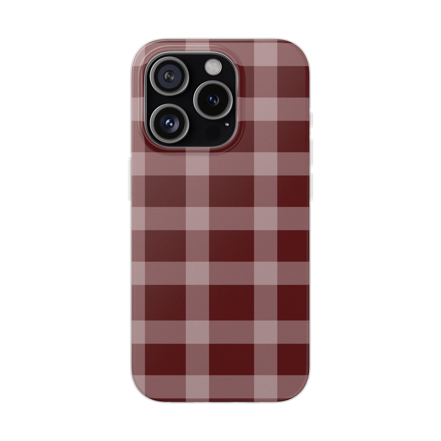 Burgundy Plaid Flexi Case