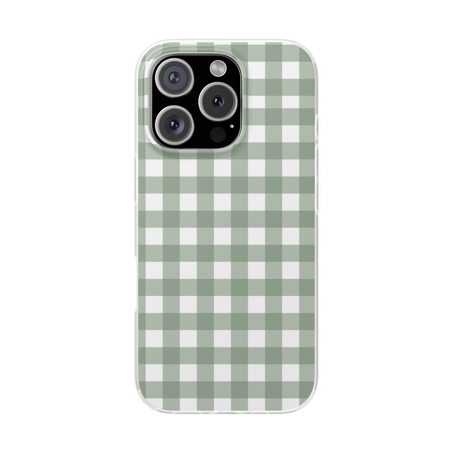 Sage Green Gingham Flexi Case