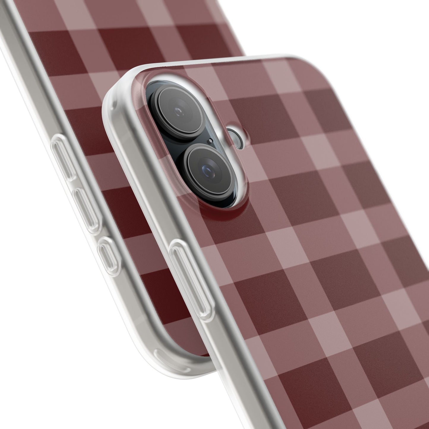 Burgundy Plaid Flexi Case