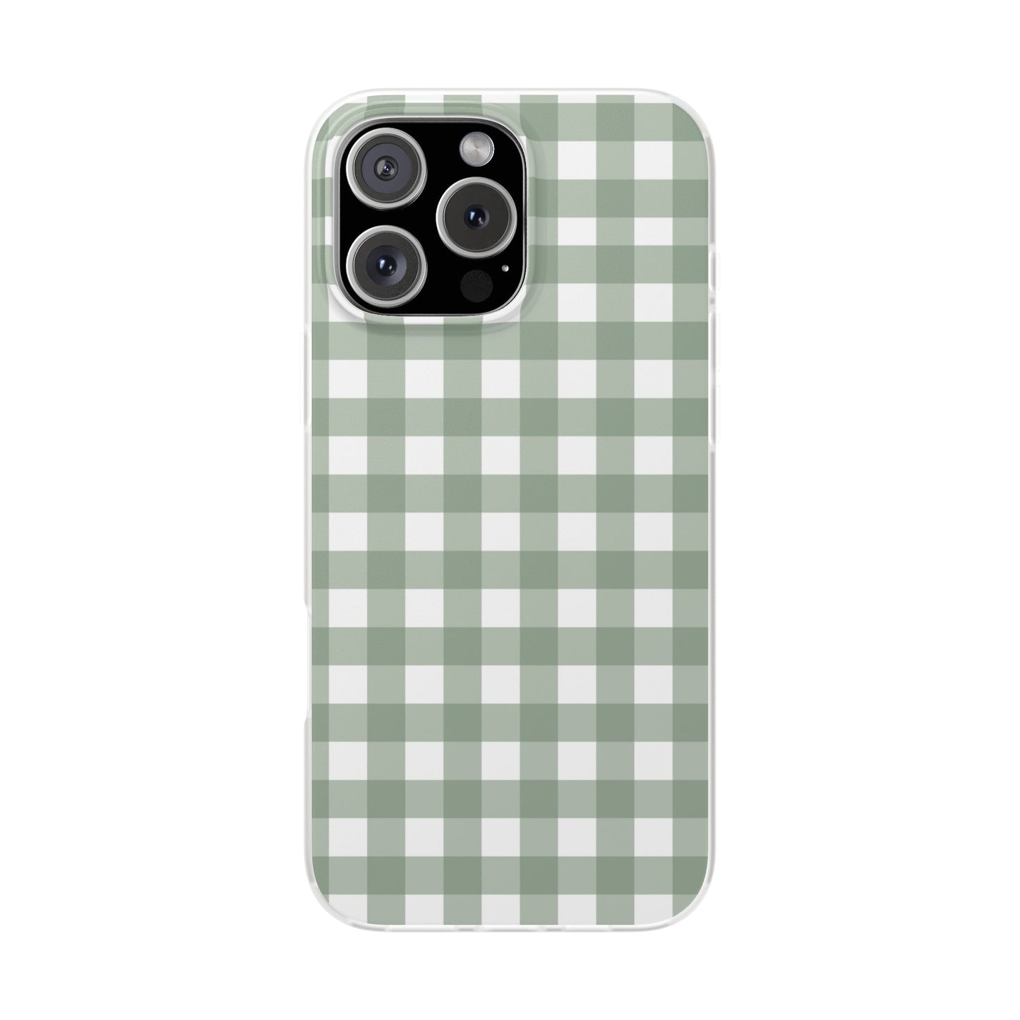 Sage Green Gingham Flexi Case