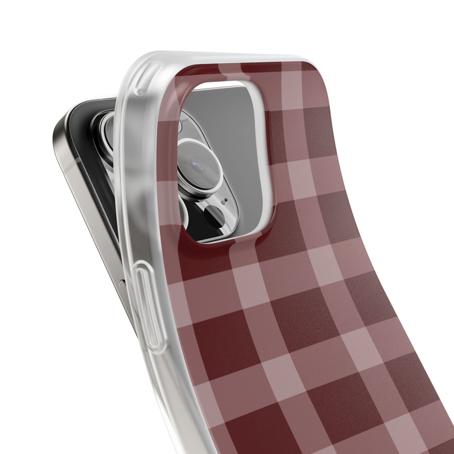 Burgundy Plaid Flexi Case