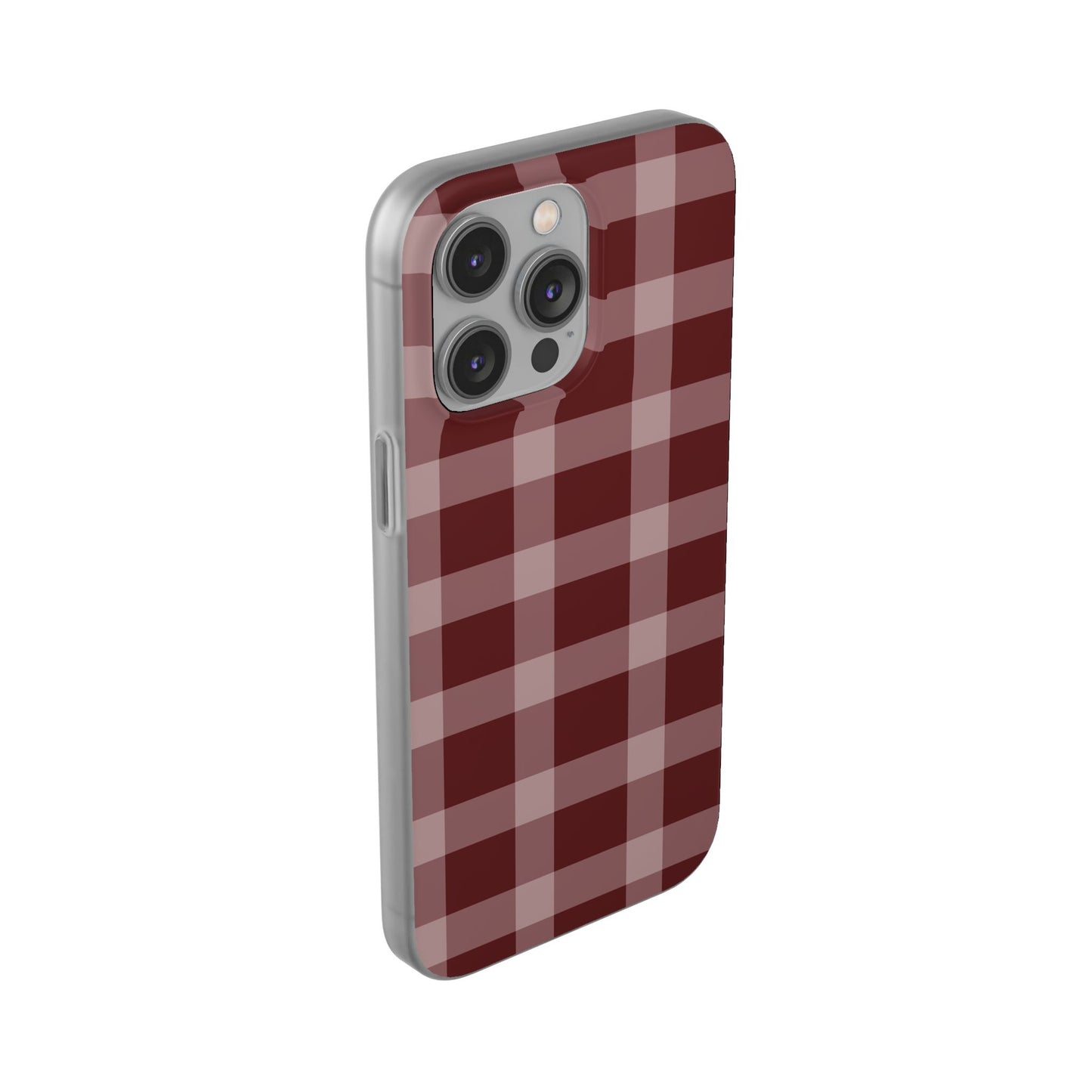 Burgundy Plaid Flexi Case