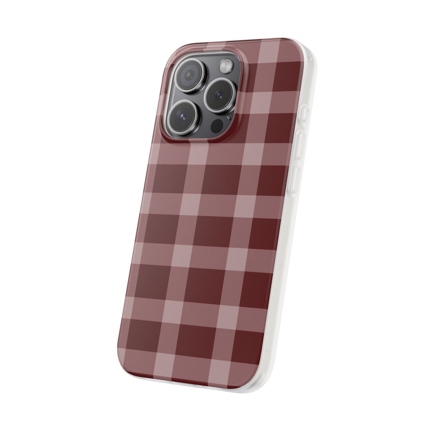 Burgundy Plaid Flexi Case