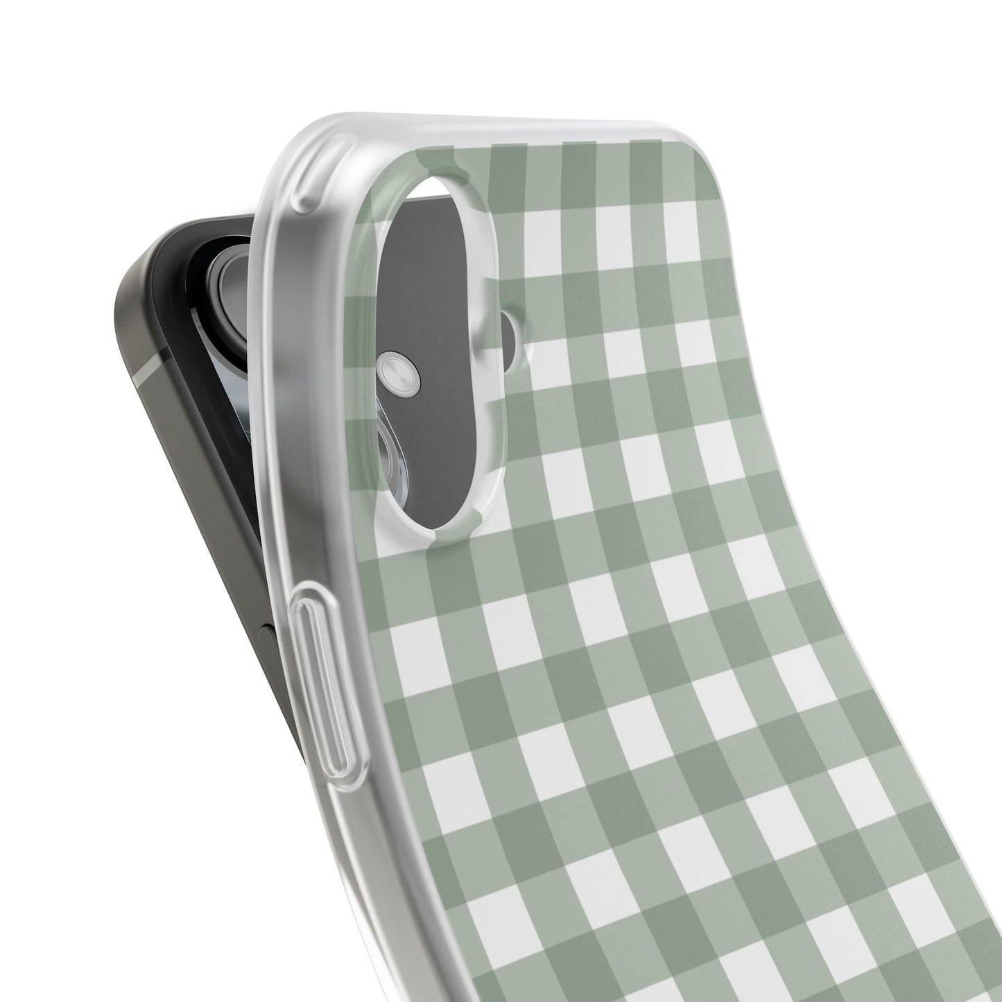 Sage Green Gingham Flexi Case