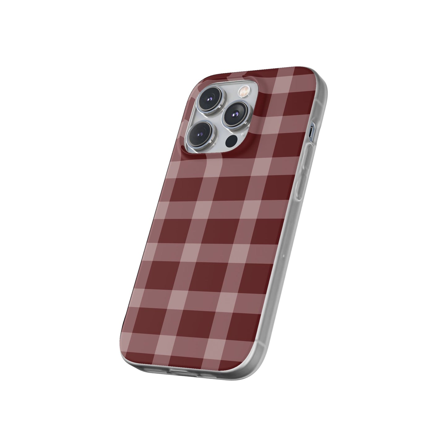 Burgundy Plaid Flexi Case