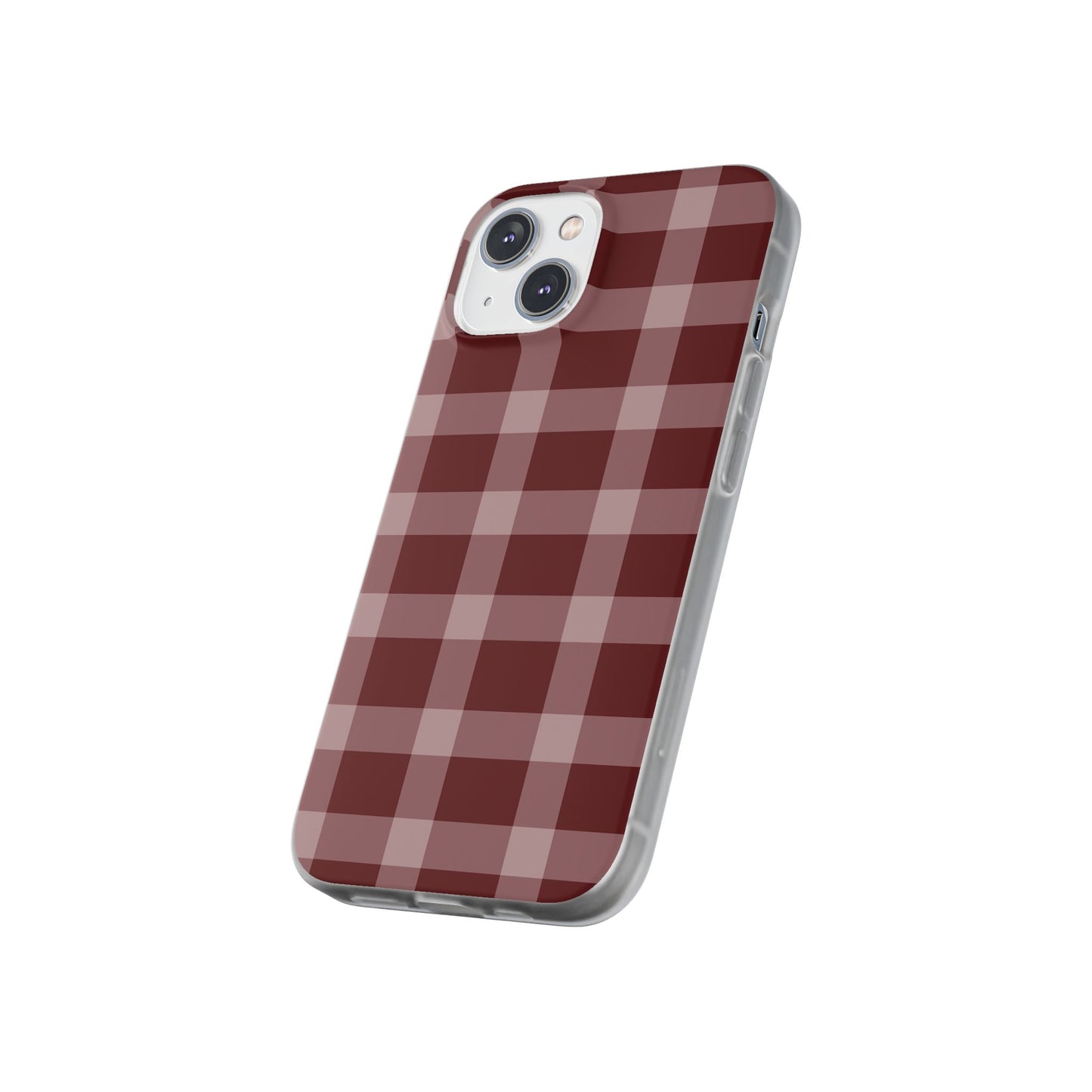 Burgundy Plaid Flexi Case