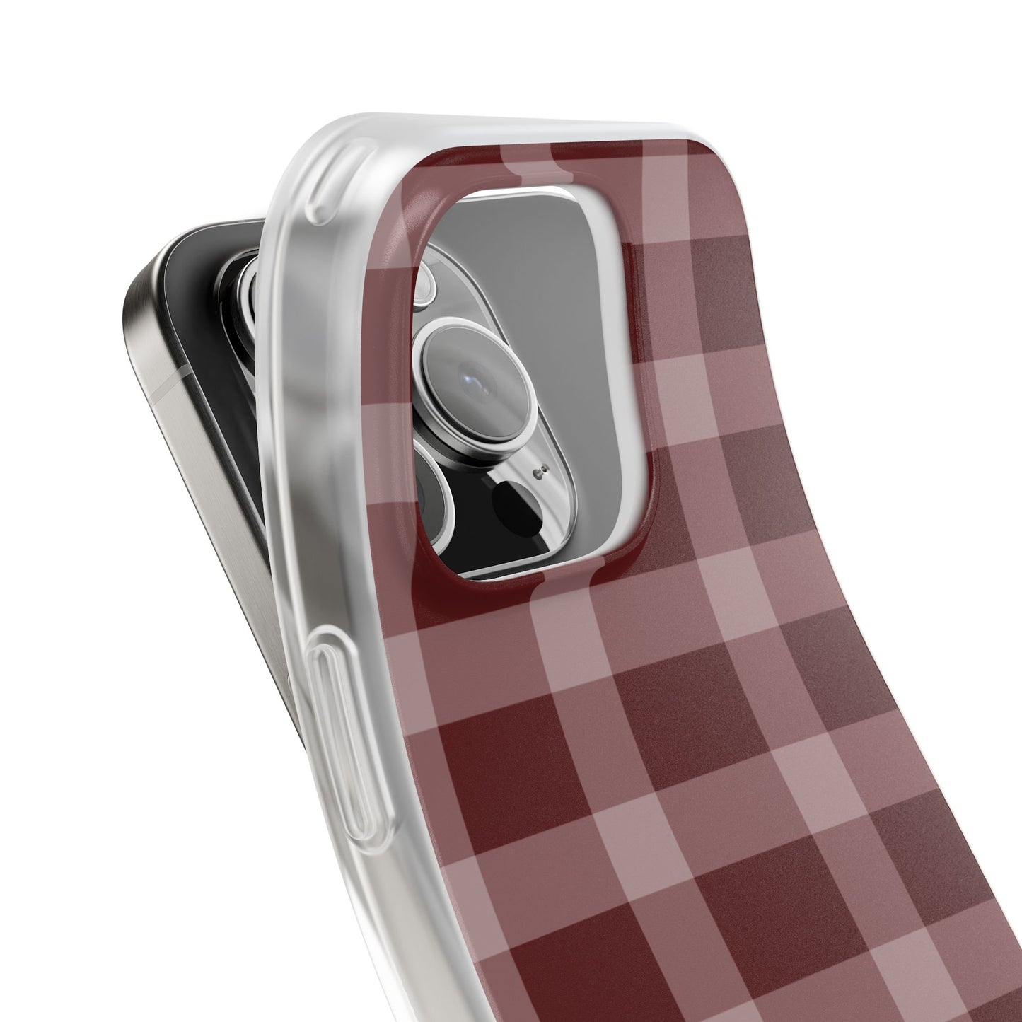 Burgundy Plaid Flexi Case