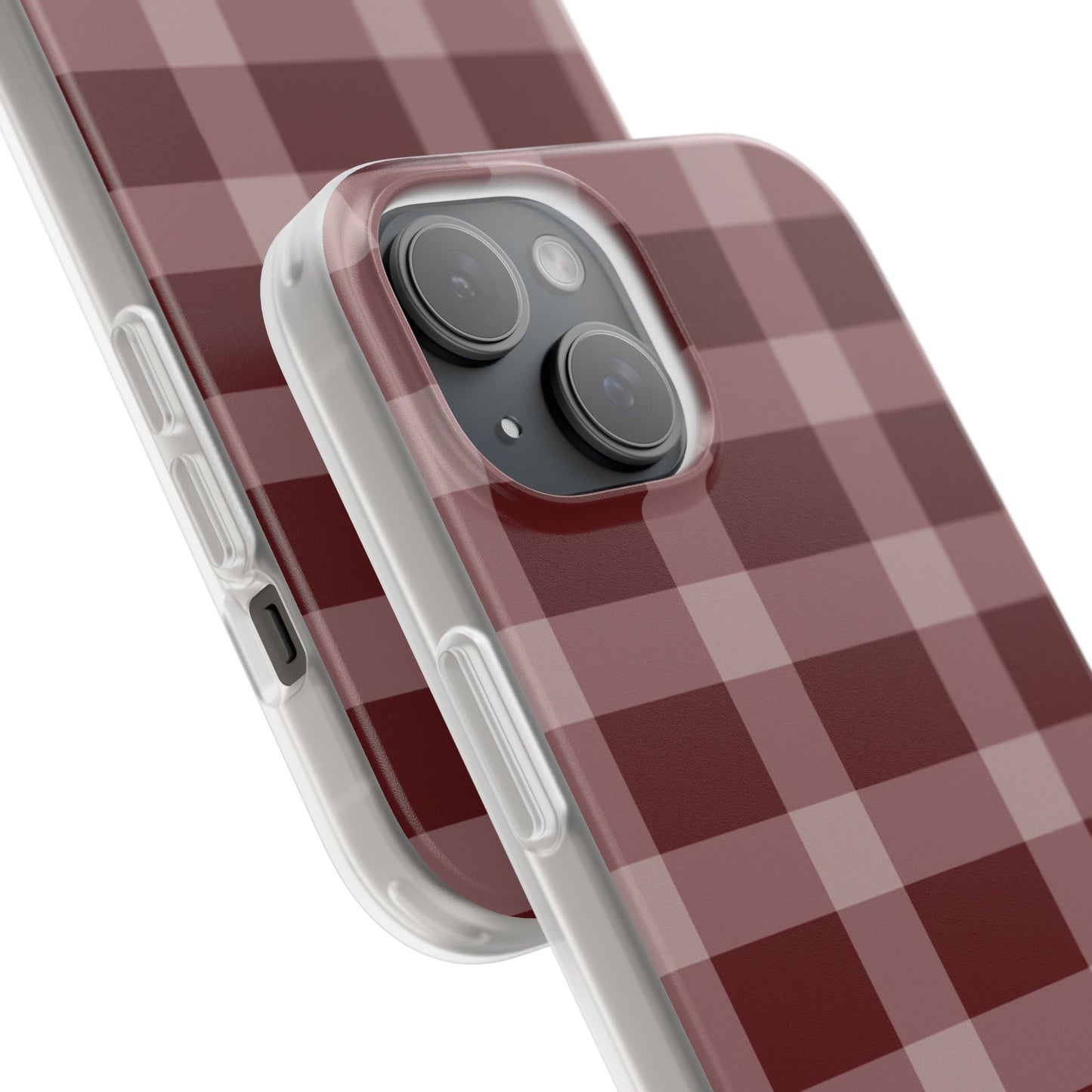Burgundy Plaid Flexi Case