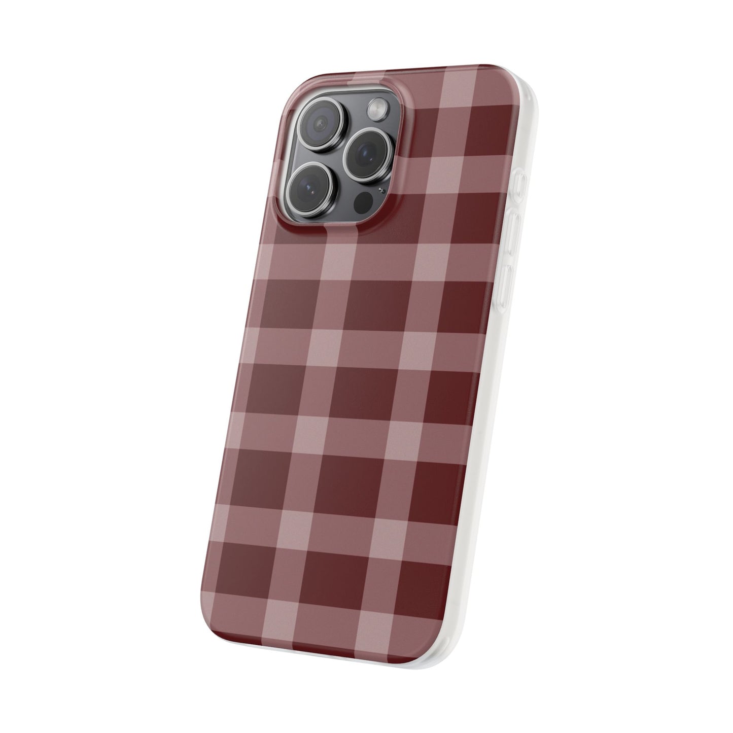 Burgundy Plaid Flexi Case