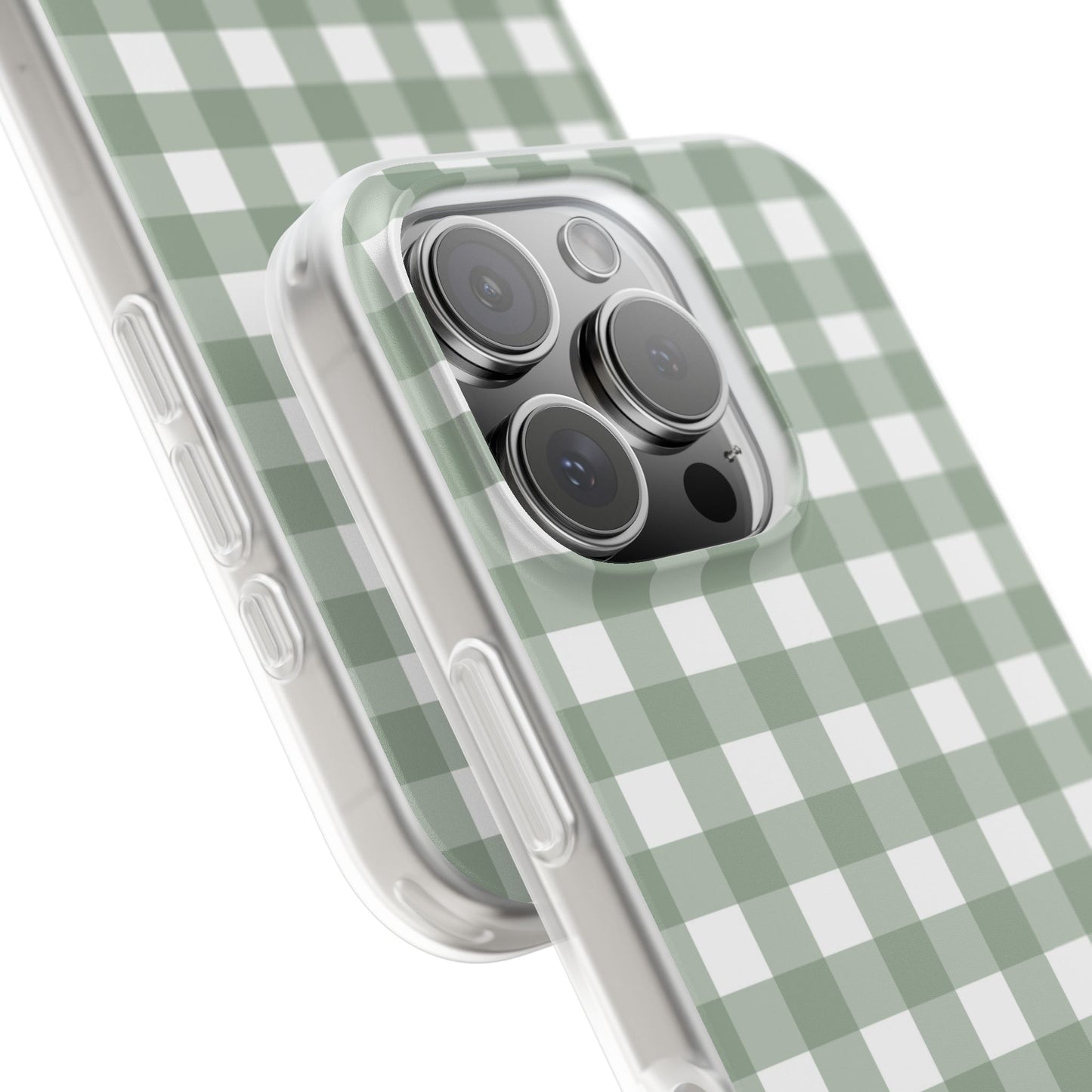 Sage Green Gingham Flexi Case