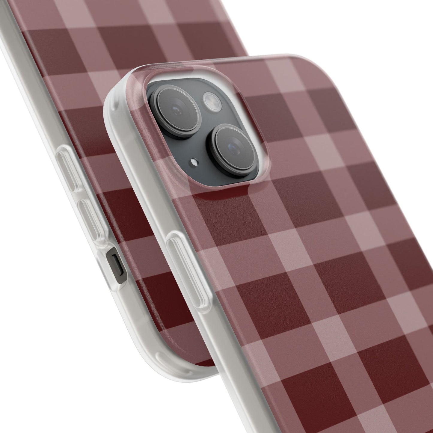 Burgundy Plaid Flexi Case