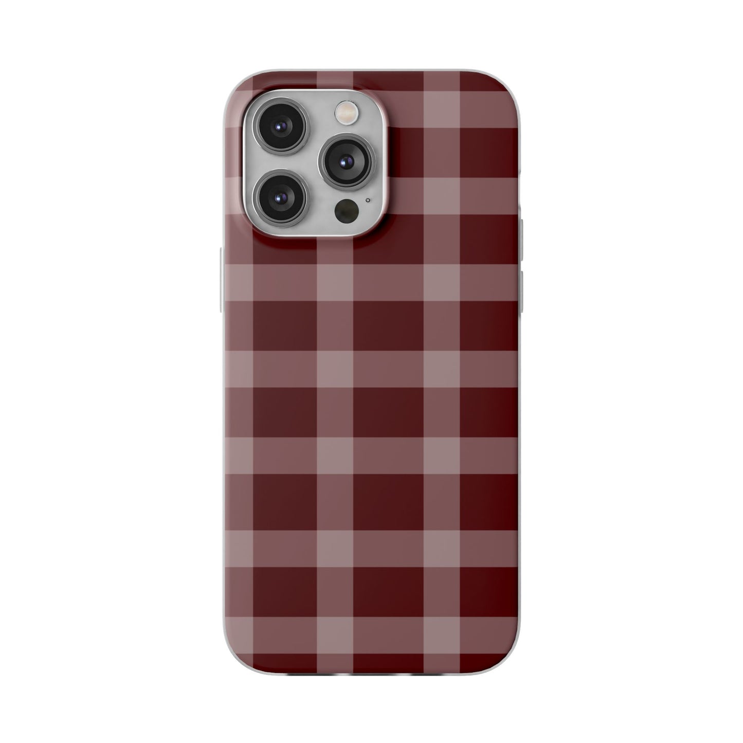 Burgundy Plaid Flexi Case