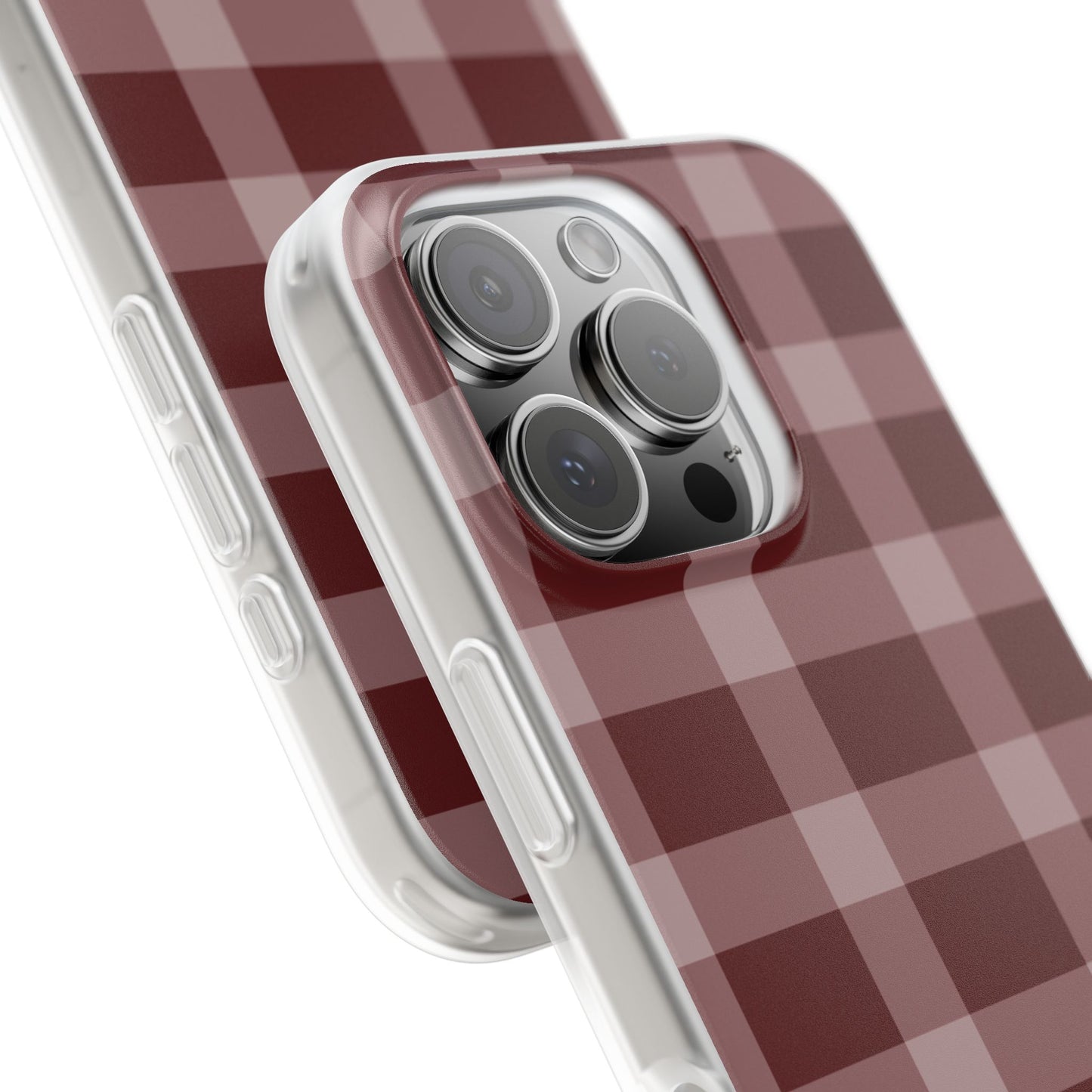 Burgundy Plaid Flexi Case