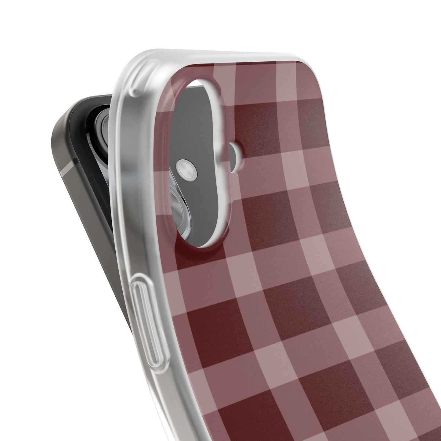 Burgundy Plaid Flexi Case