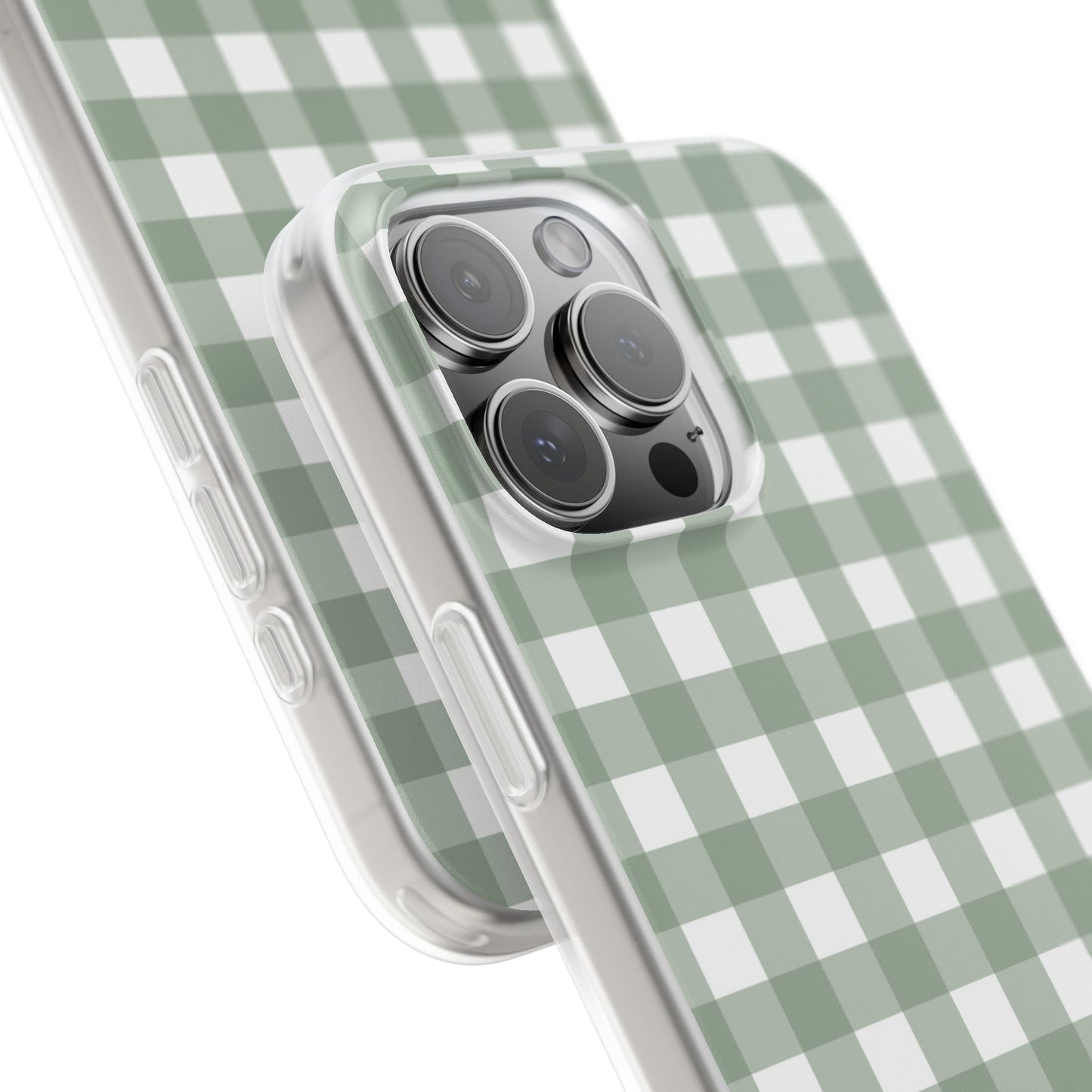 Sage Green Gingham Flexi Case