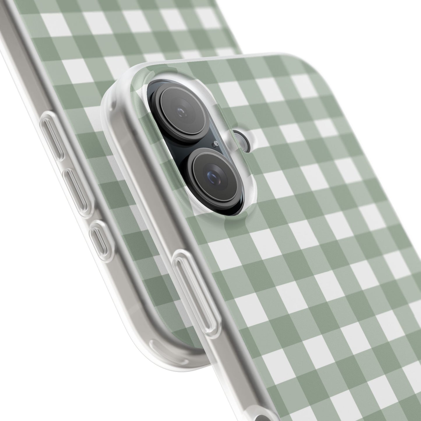 Sage Green Gingham Flexi Case