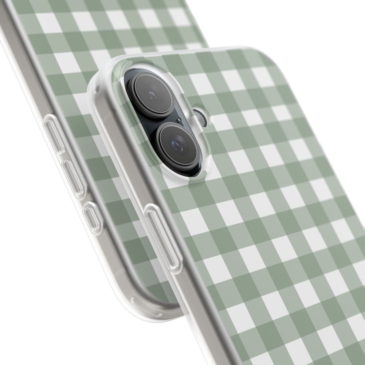 Sage Green Gingham Flexi Case