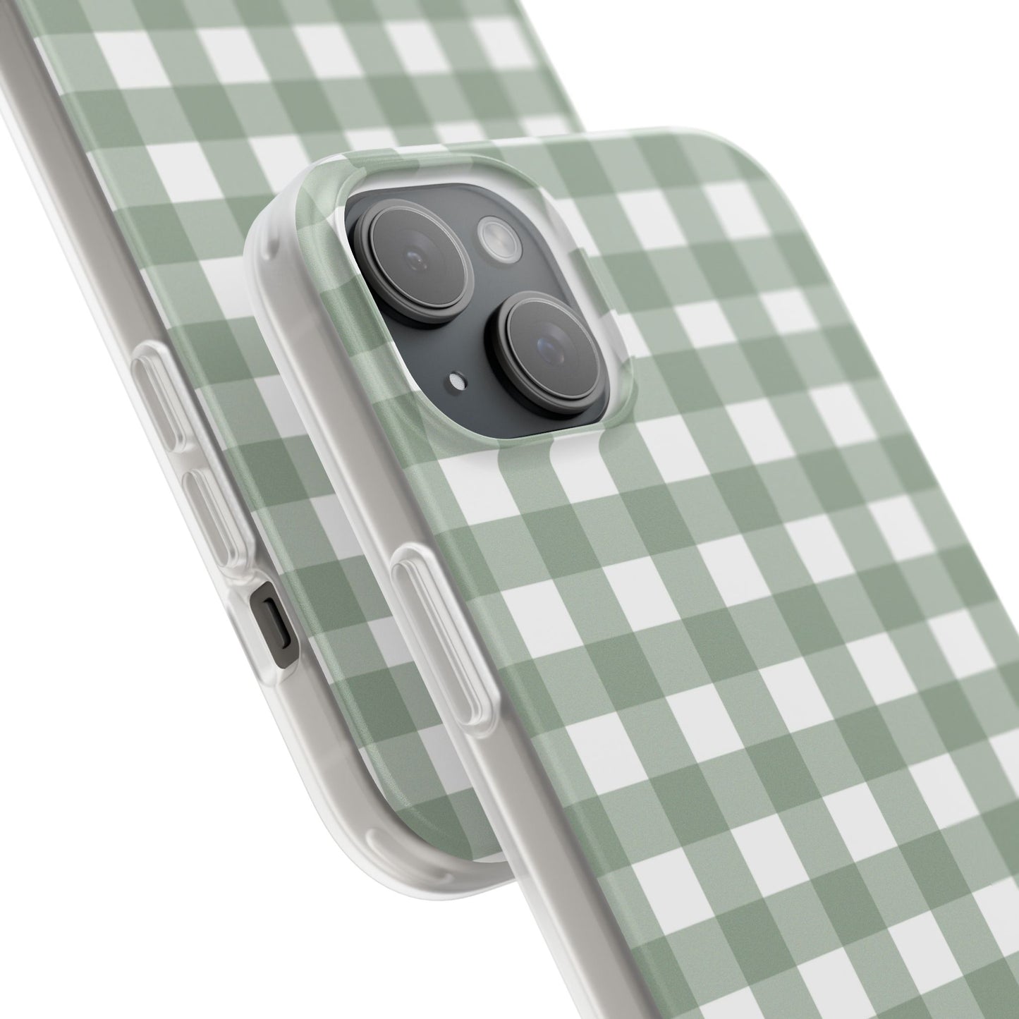 Sage Green Gingham Flexi Case