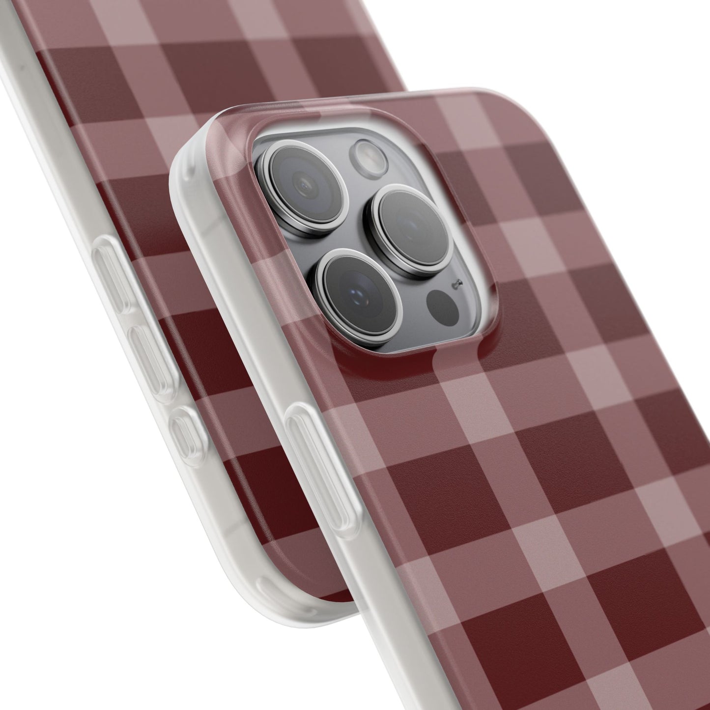 Burgundy Plaid Flexi Case