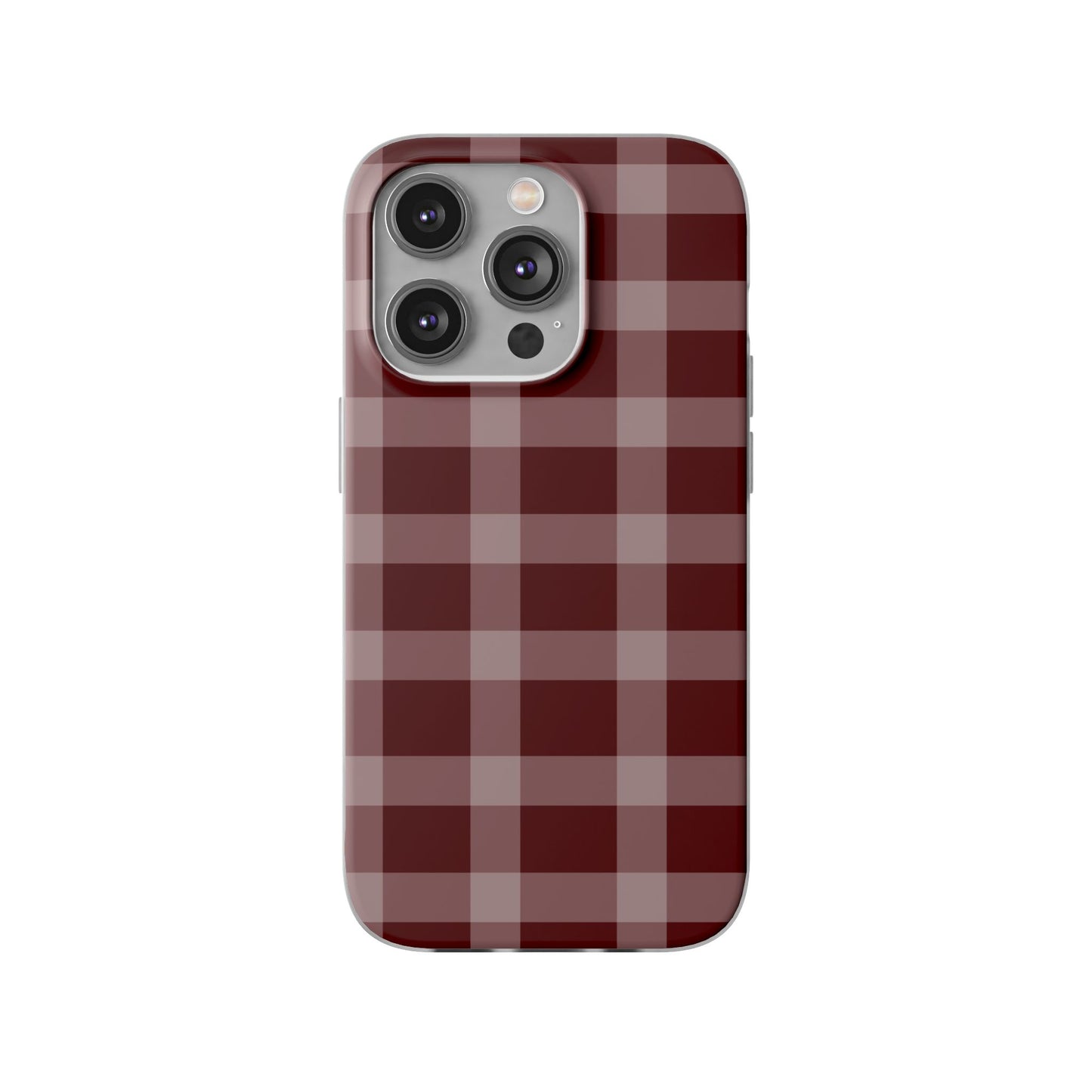 Burgundy Plaid Flexi Case