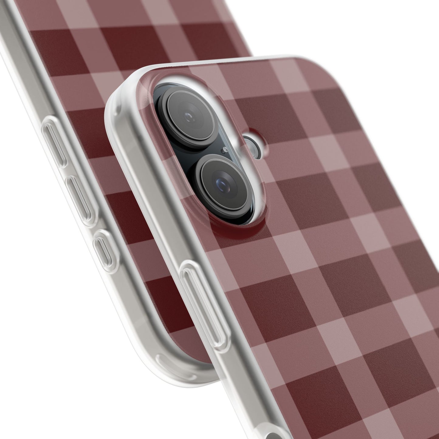Burgundy Plaid Flexi Case
