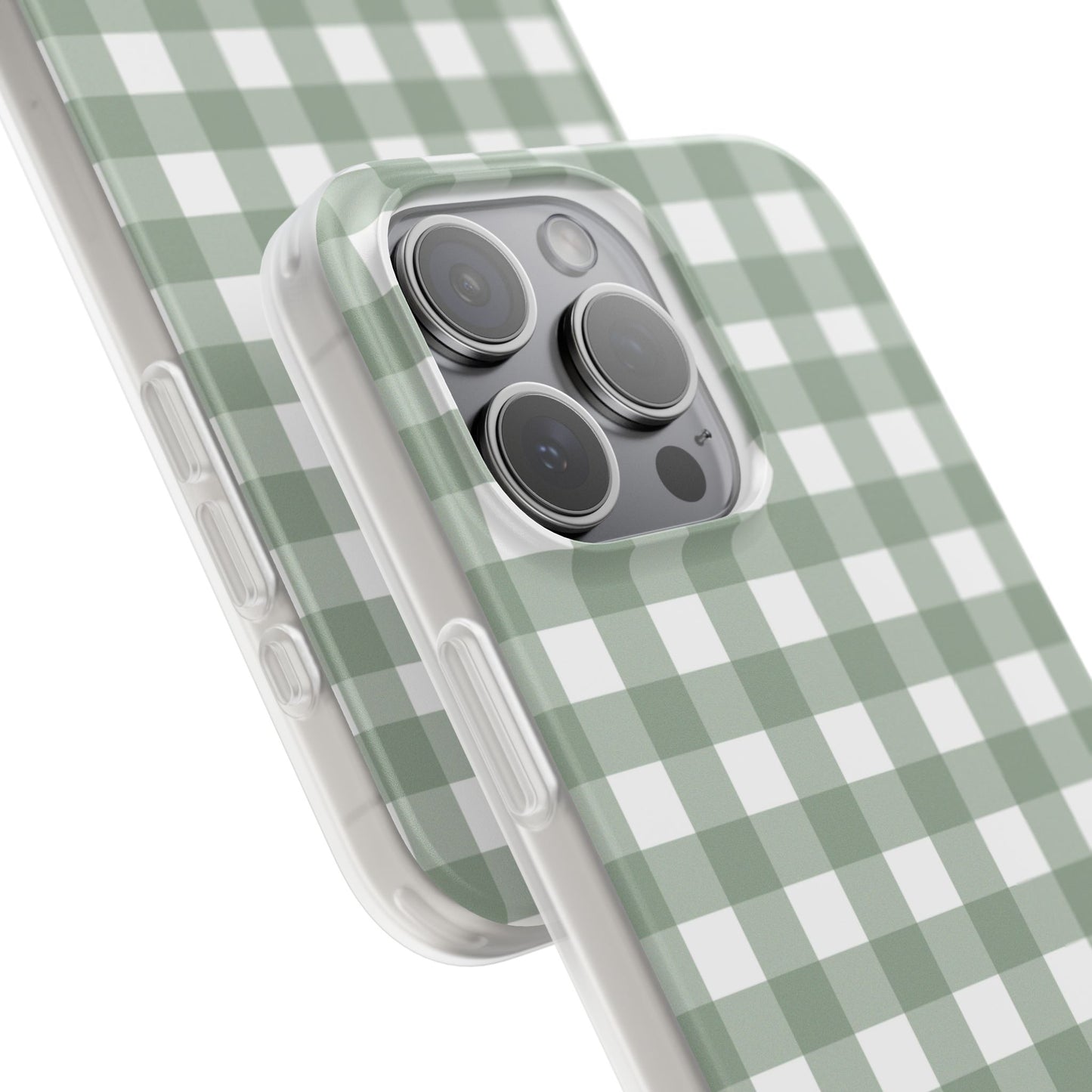 Sage Green Gingham Flexi Case