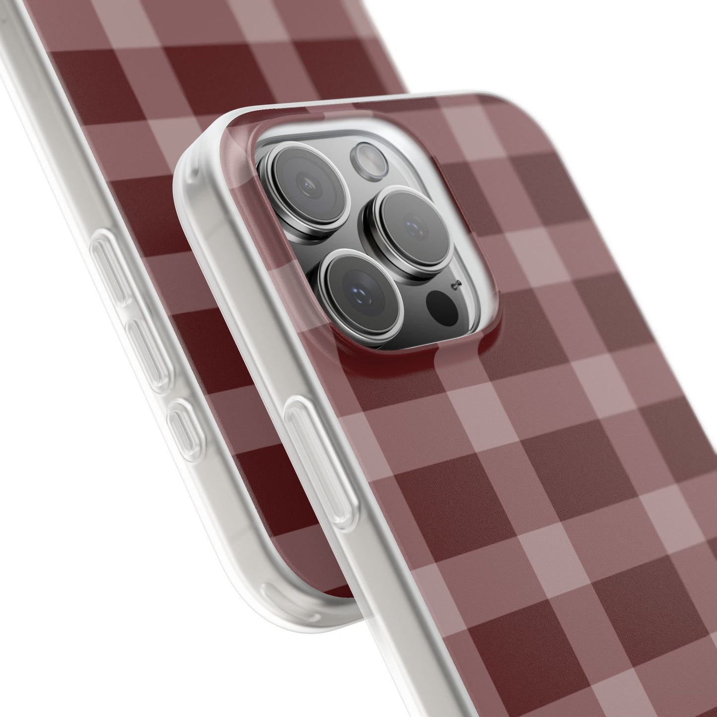 Burgundy Plaid Flexi Case