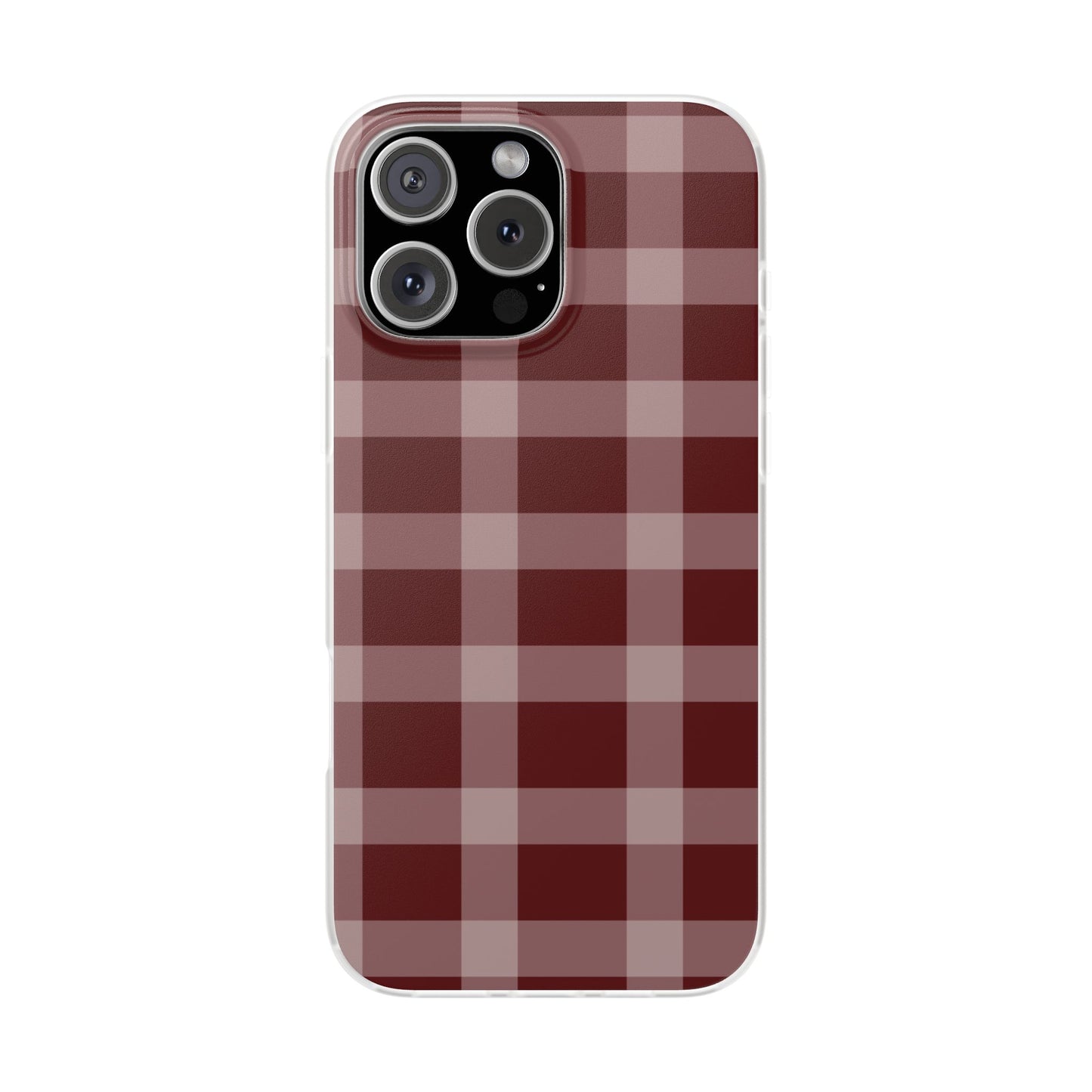 Burgundy Plaid Flexi Case