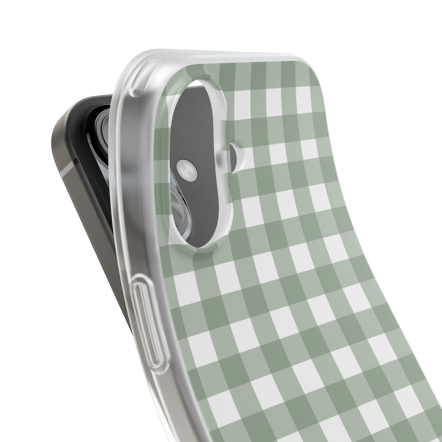 Sage Green Gingham Flexi Case