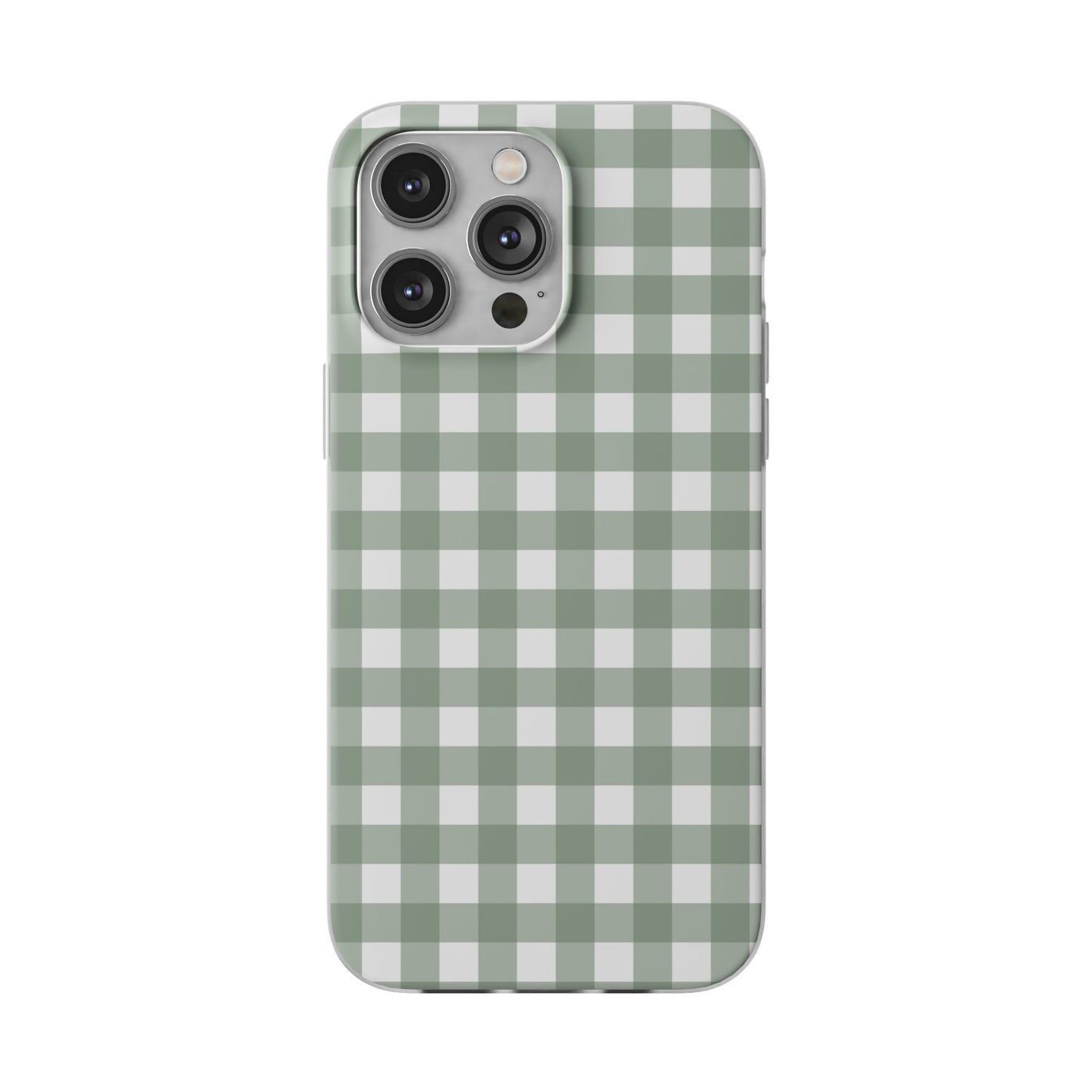 Sage Green Gingham Flexi Case
