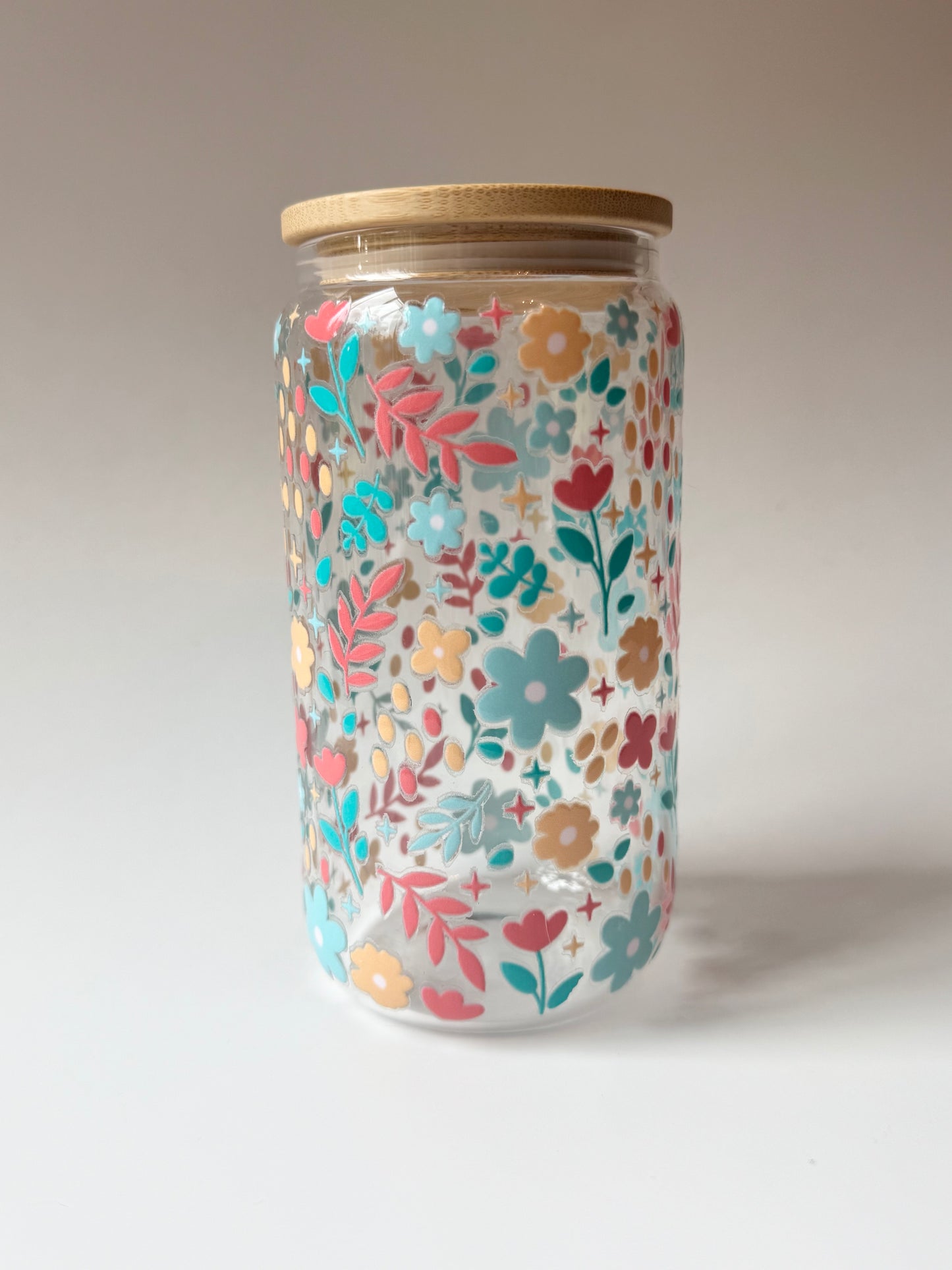 Floral Glass Cup