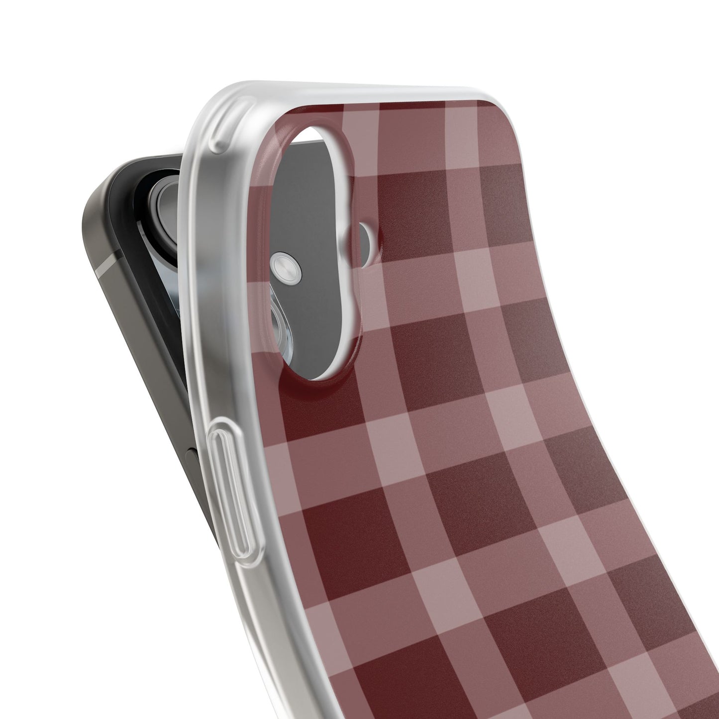 Burgundy Plaid Flexi Case