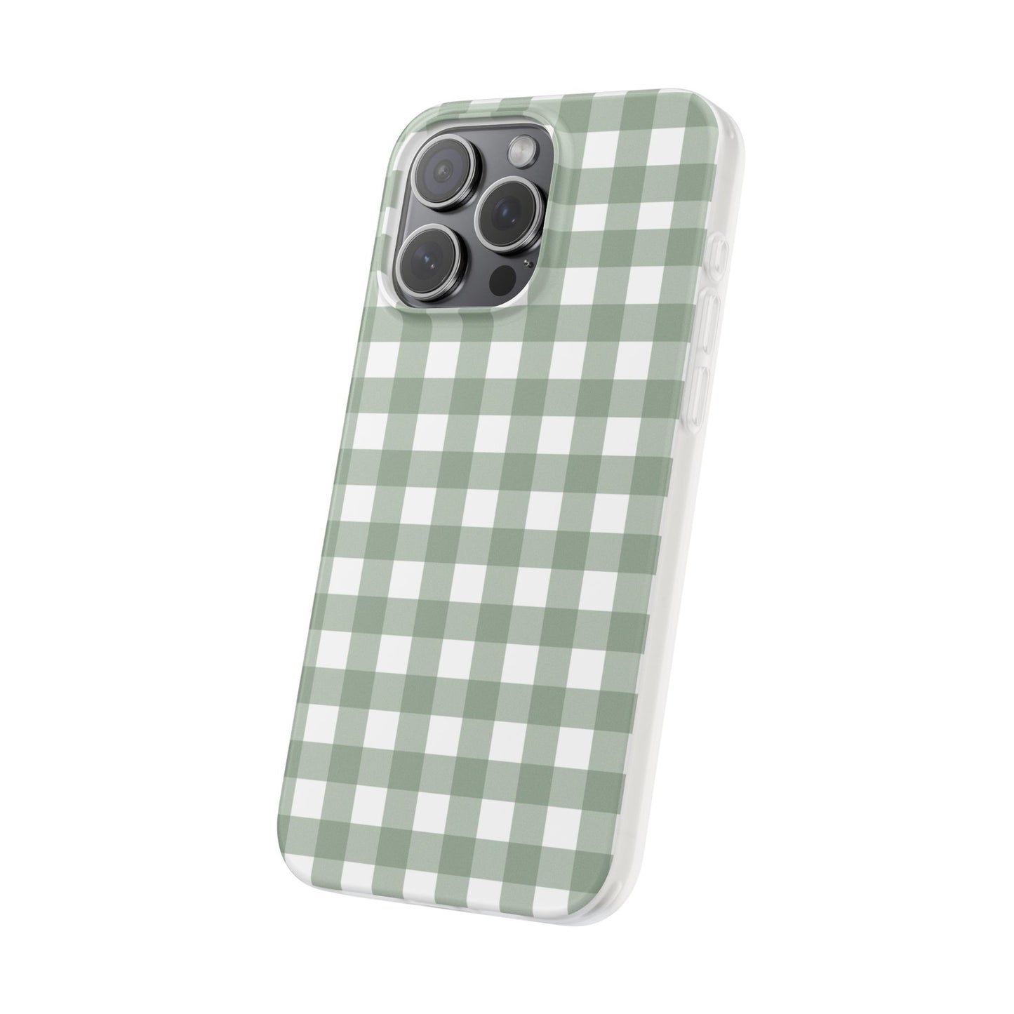 Sage Green Gingham Flexi Case