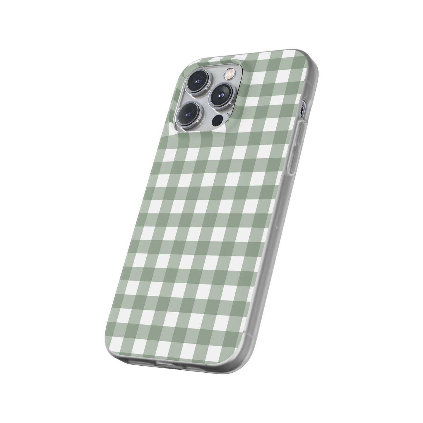 Sage Green Gingham Flexi Case