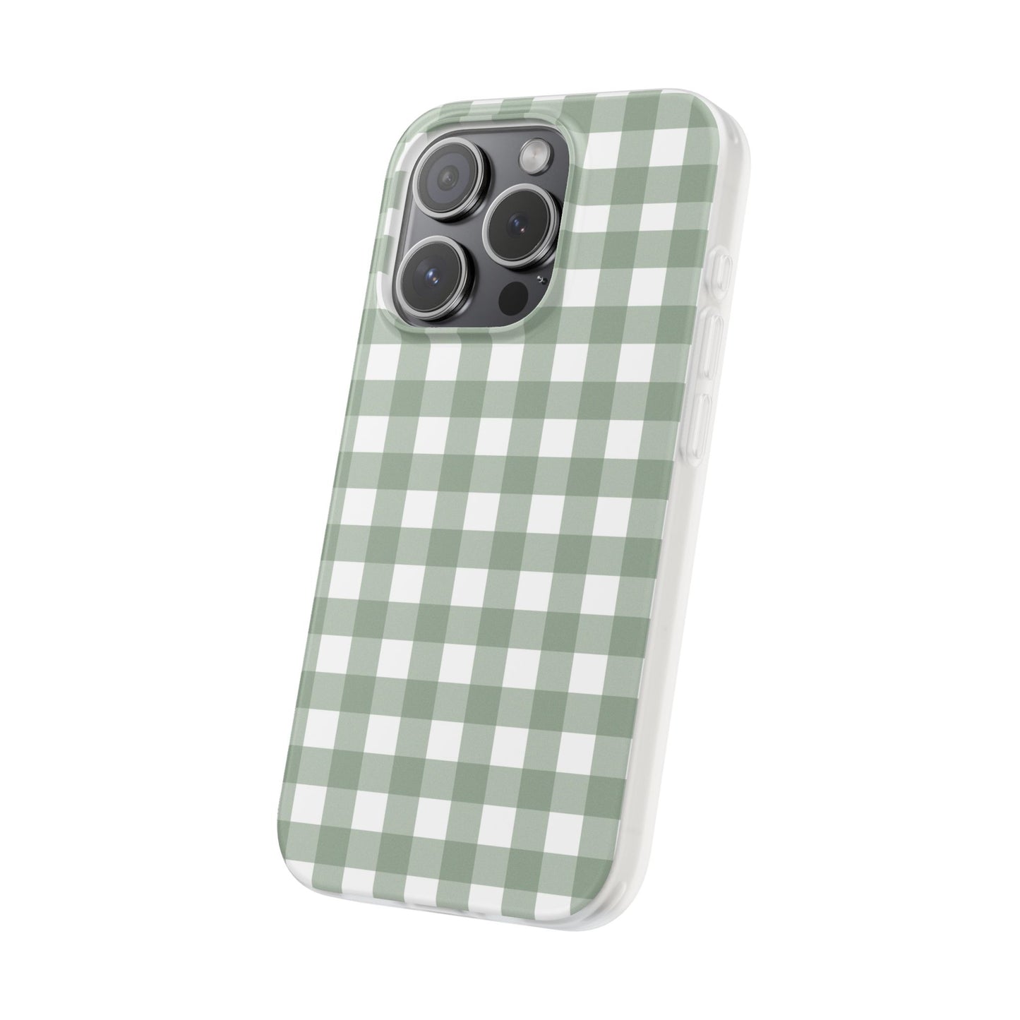 Sage Green Gingham Flexi Case