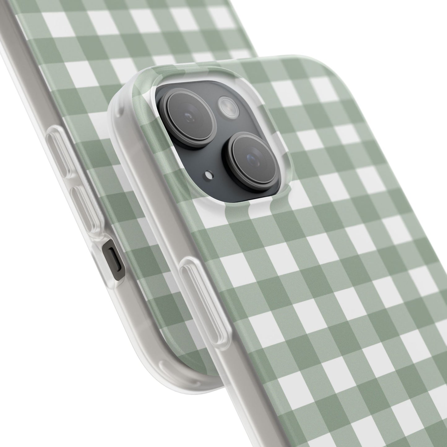Sage Green Gingham Flexi Case