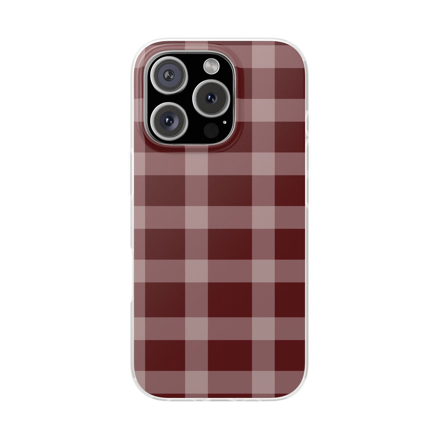 Burgundy Plaid Flexi Case