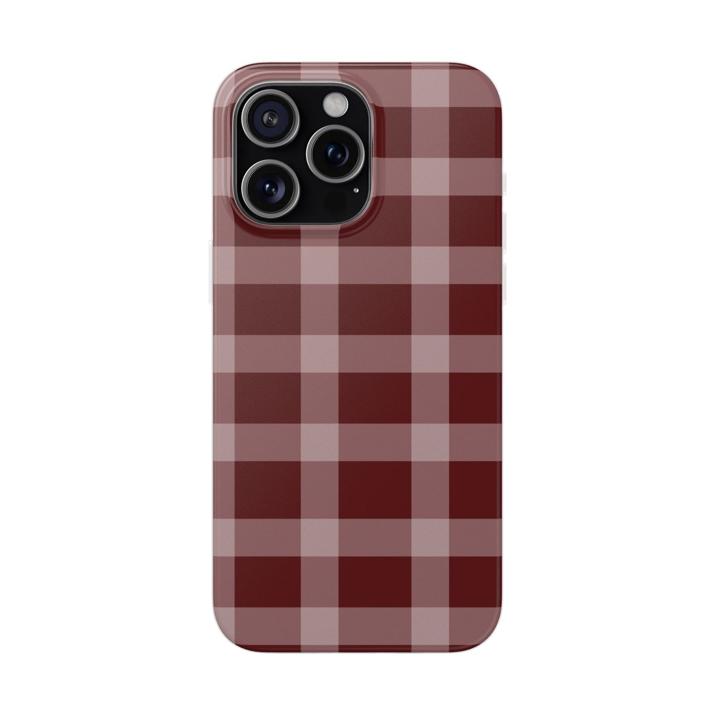 Burgundy Plaid Flexi Case