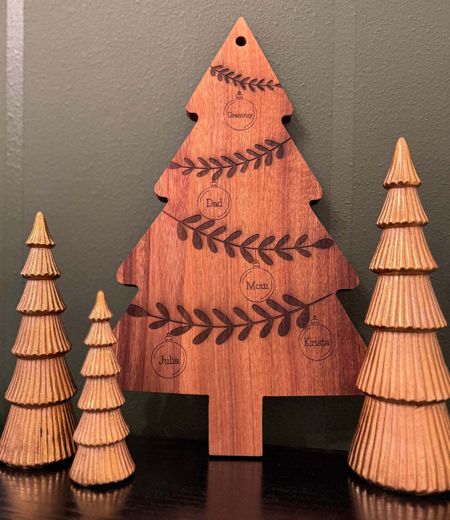 The Ornaments Family Tree - Wooden Board