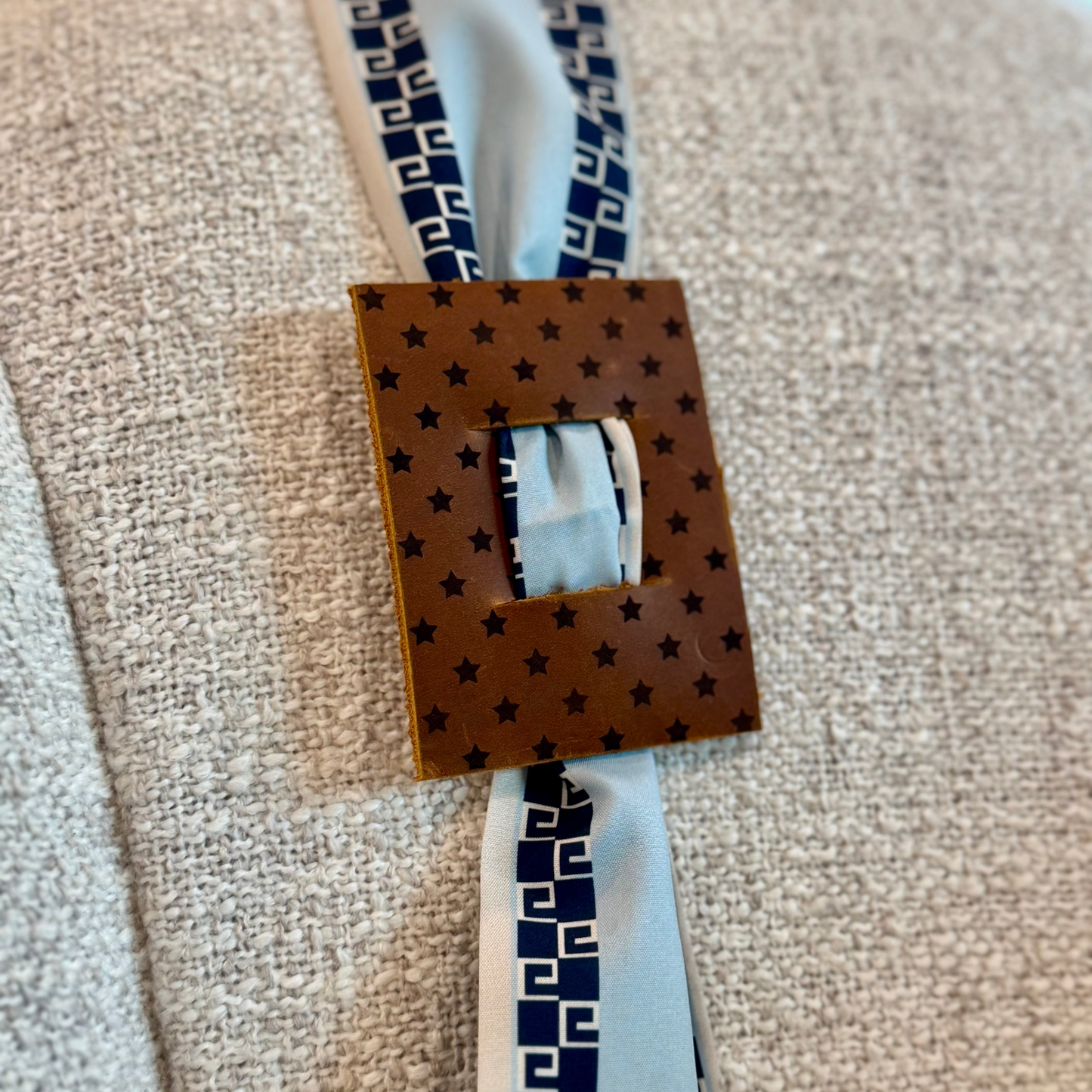 Blues - Star Dark Bown Leather Hair Accessory