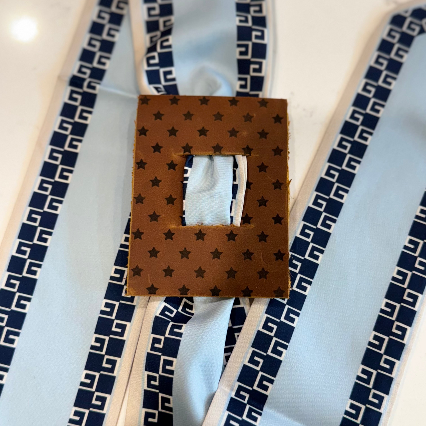 Blues - Star Dark Bown Leather Hair Accessory