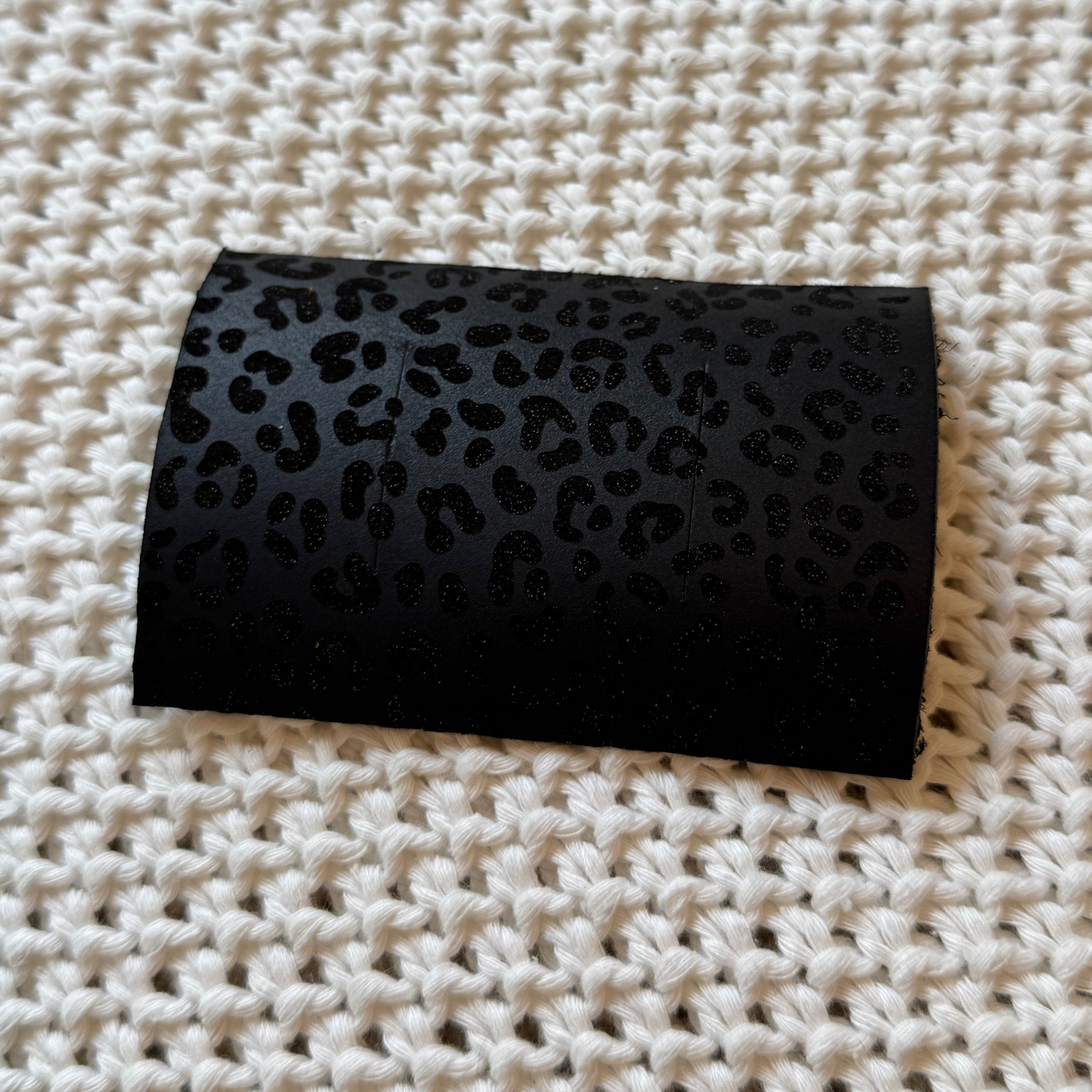 Black Leopard Leather Piece
