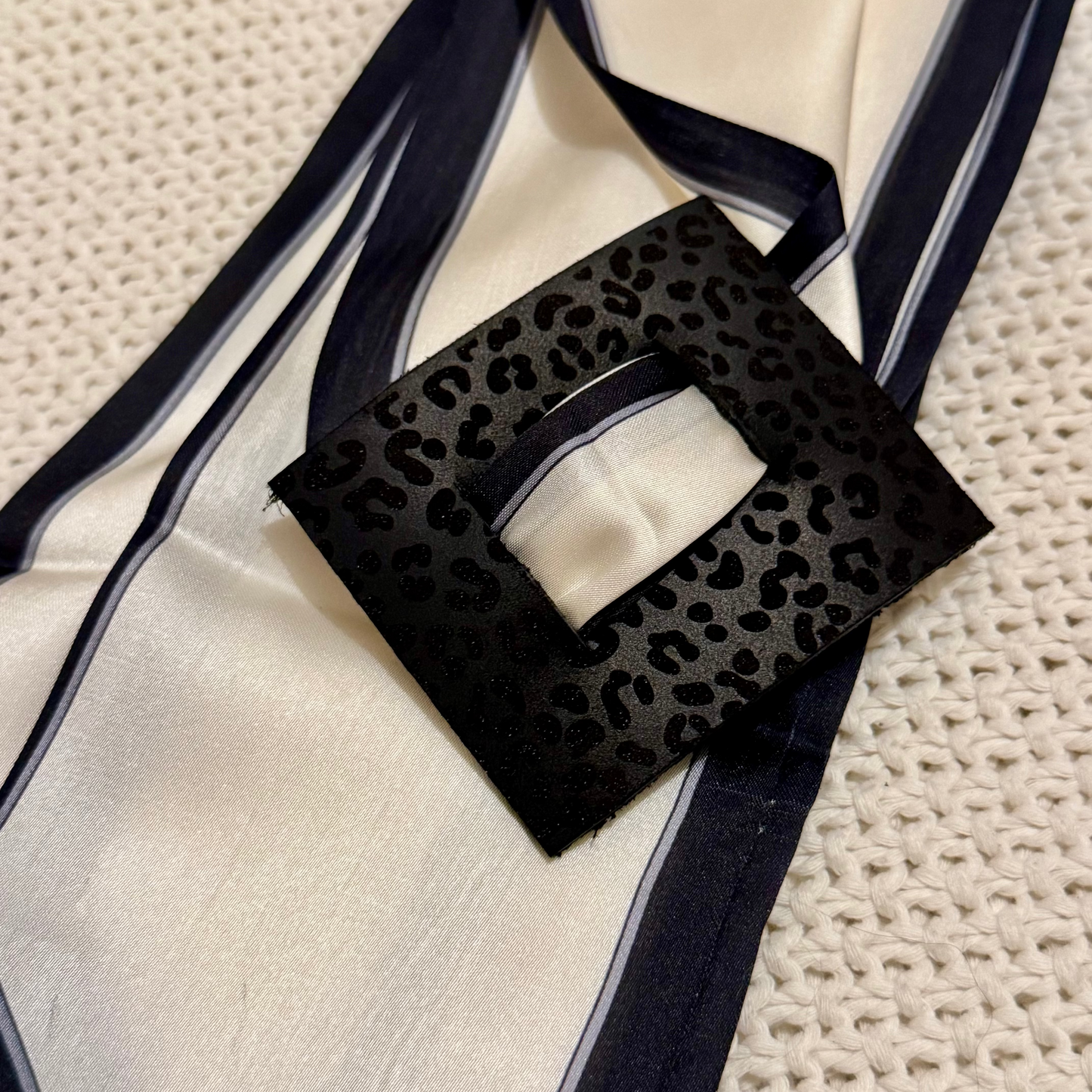 Anna Leopard Leather Hair Piece