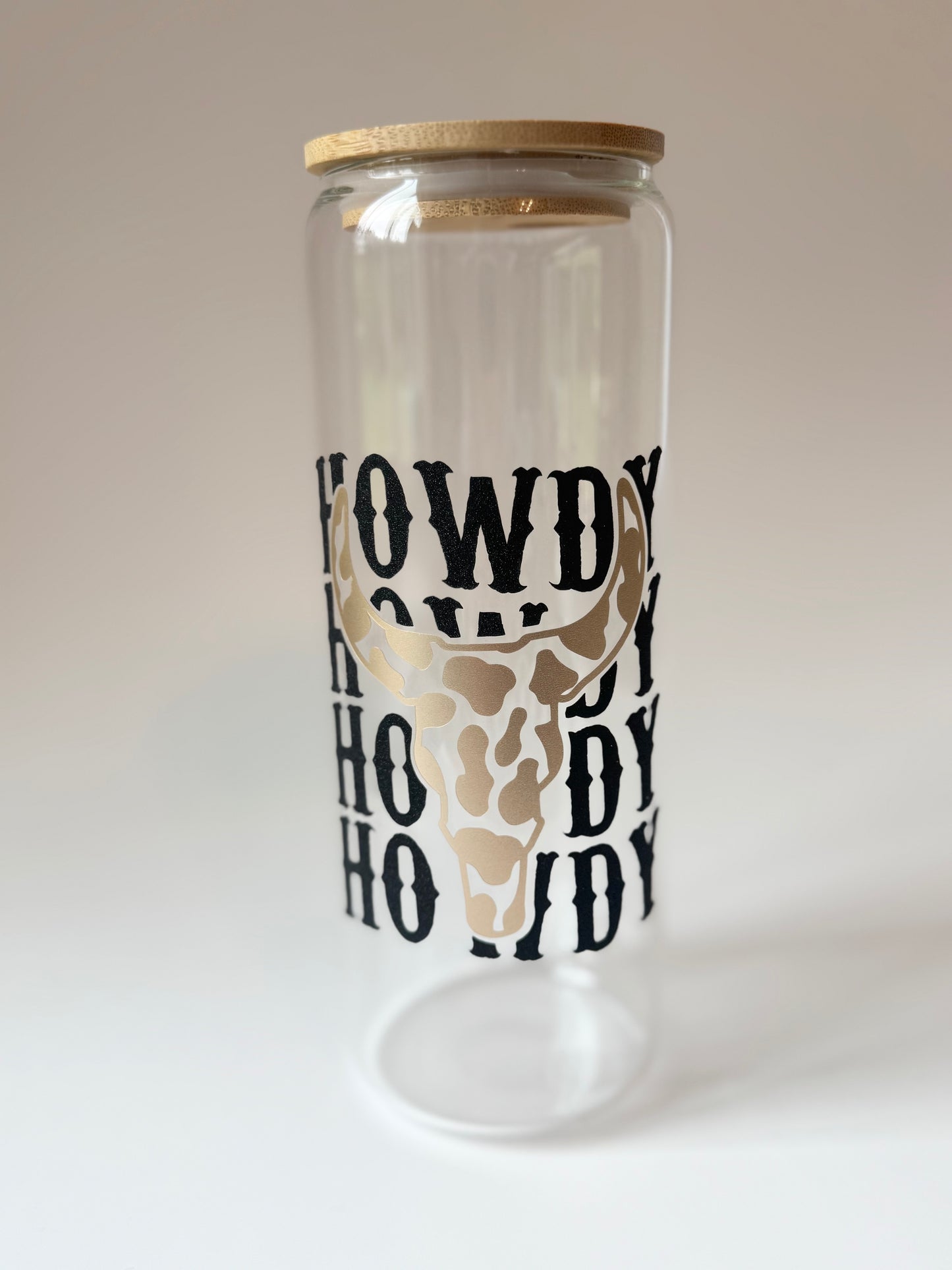 Howdy (Skull) Glass Cup