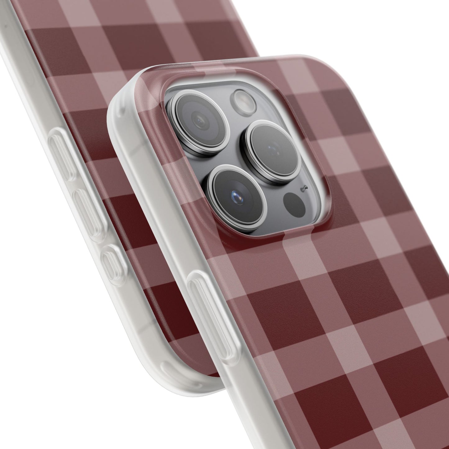 Burgundy Plaid Flexi Case