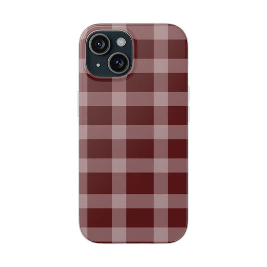 Burgundy Plaid Flexi Case