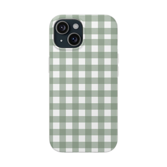 Sage Green Gingham Flexi Case