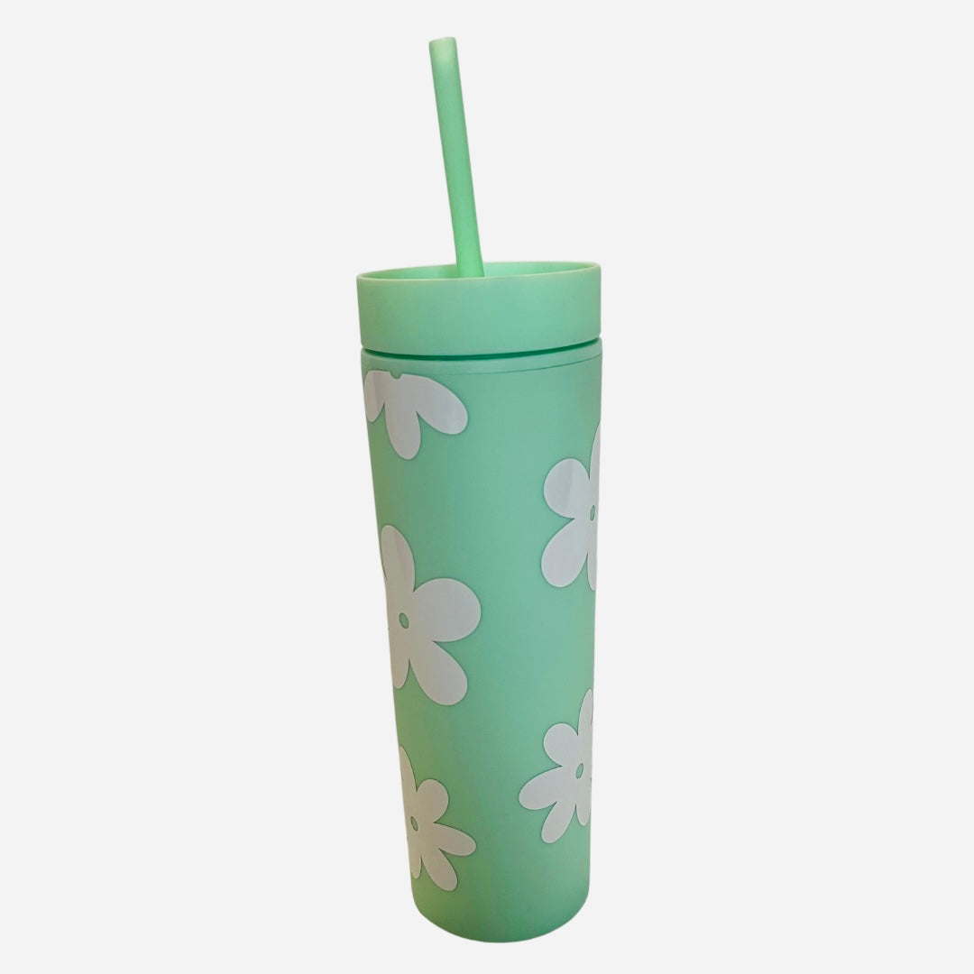 White Flower Tumbler