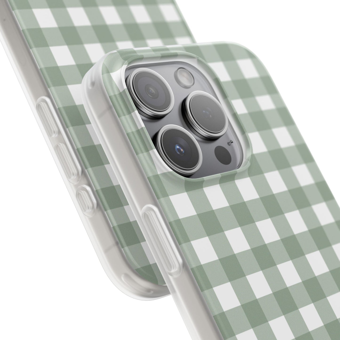 Sage Green Gingham Flexi Case