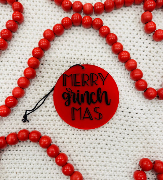 Merry Grinch Mas Ornament